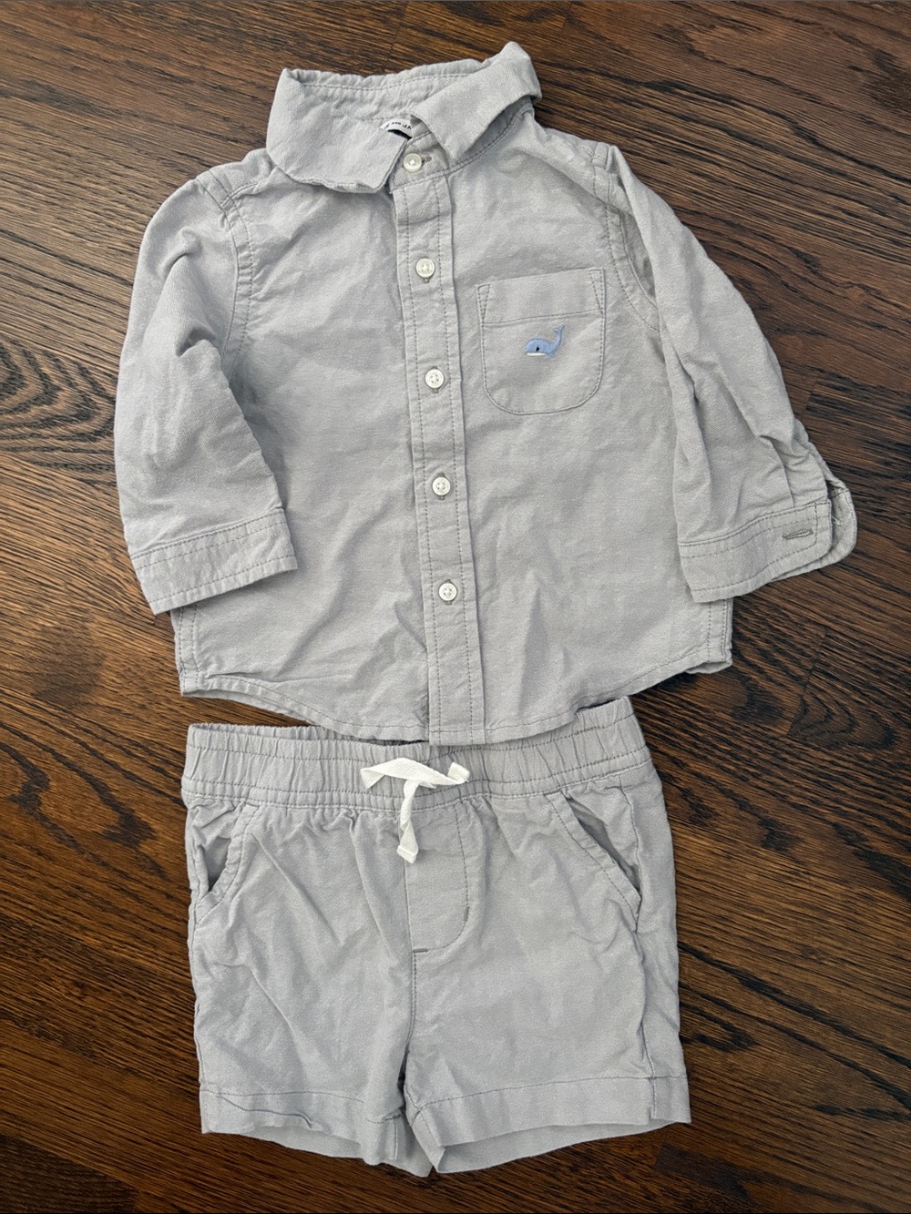 6-12 Month Janie and Jack The Long Sleeve Cabana Matching Baby Set